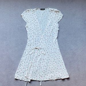 Brandy Melville white rose dress